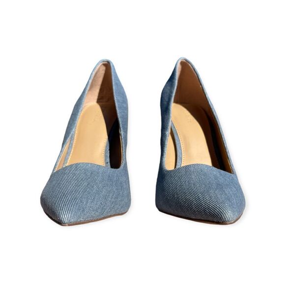 Justfab Blue Gisselle Pointy Toe High Heels Size 10 - Picture 3 of 11